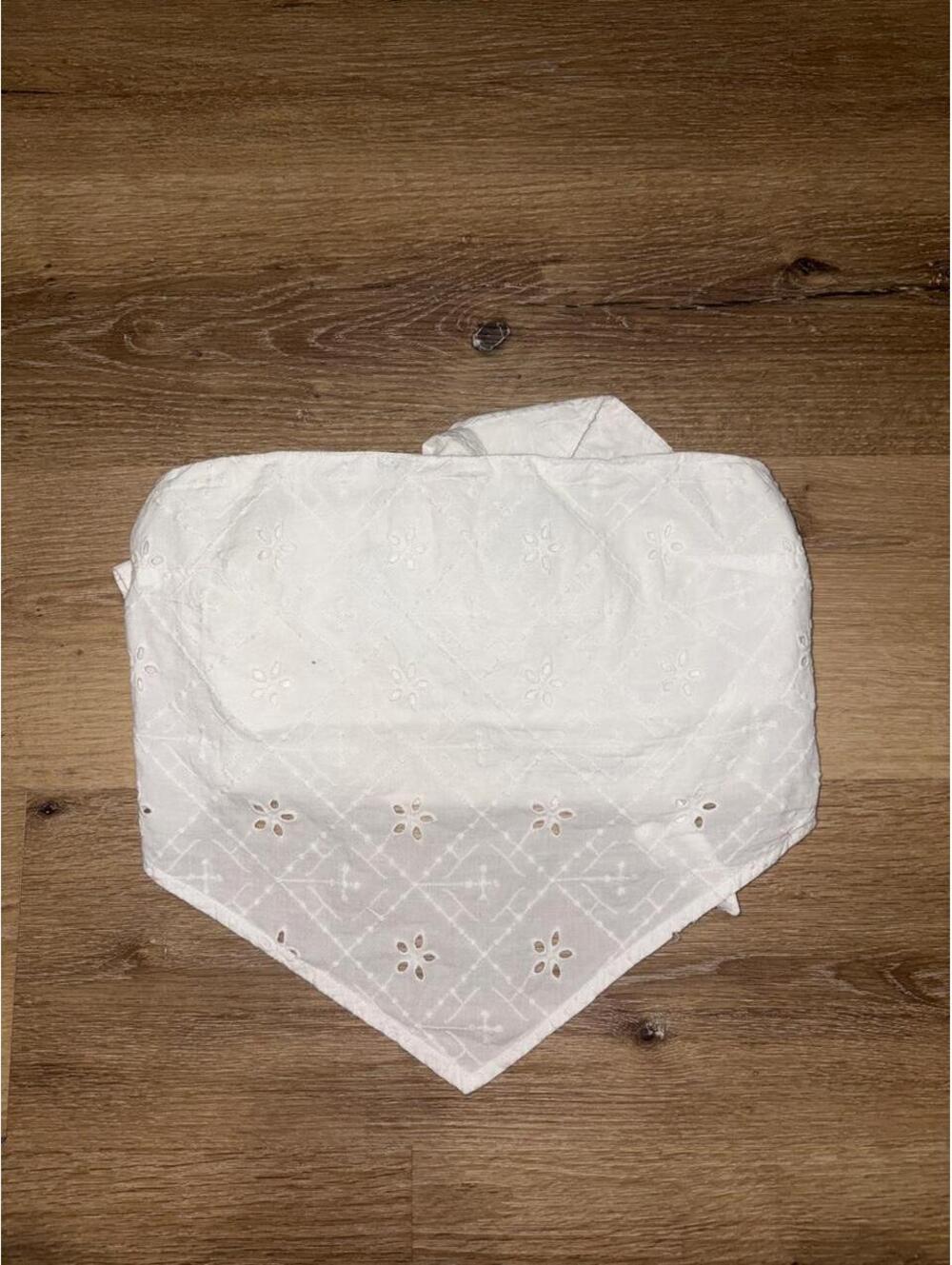 Hollister White Eyelet Bandana Halter Top Size S